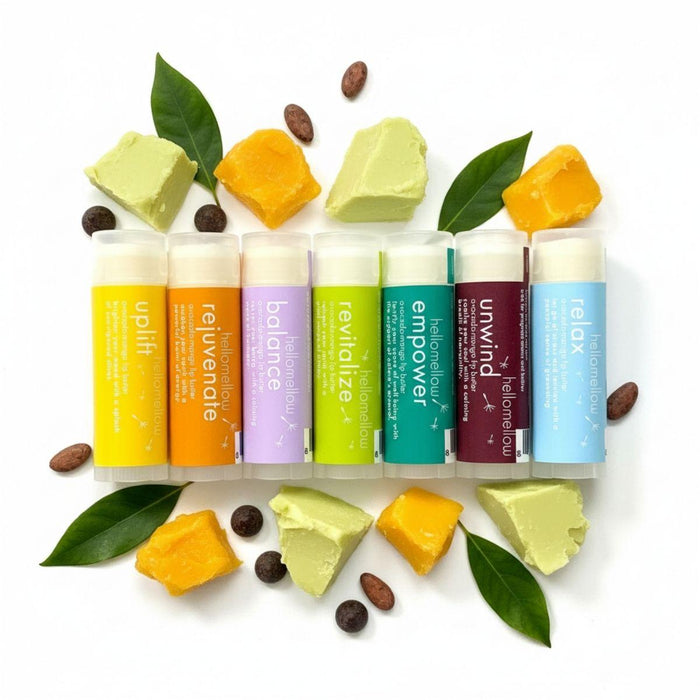 all lip butter aromas pictured together with avocado and mango butter around