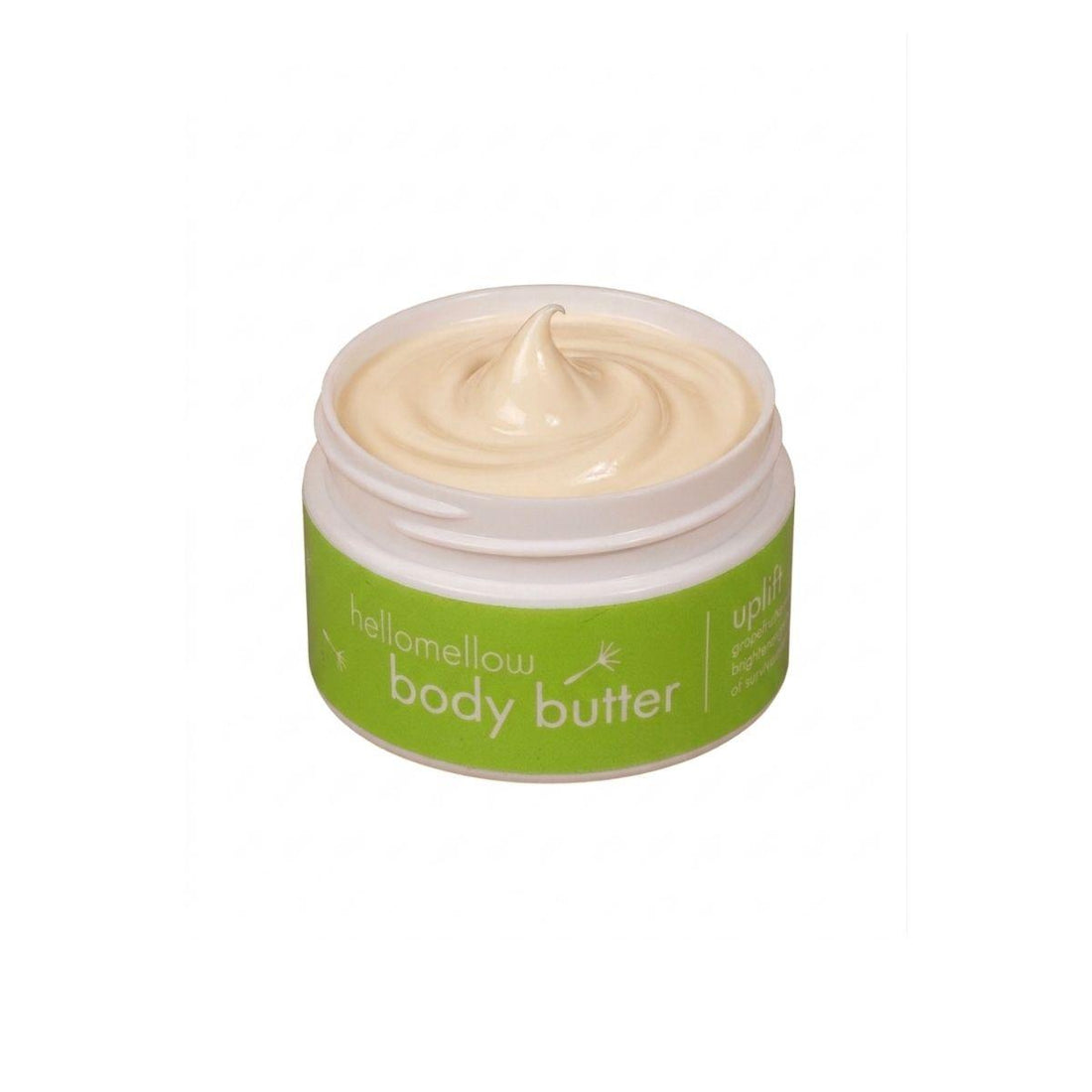 mini avocado and mango body butter in revitalize aroma with a white background