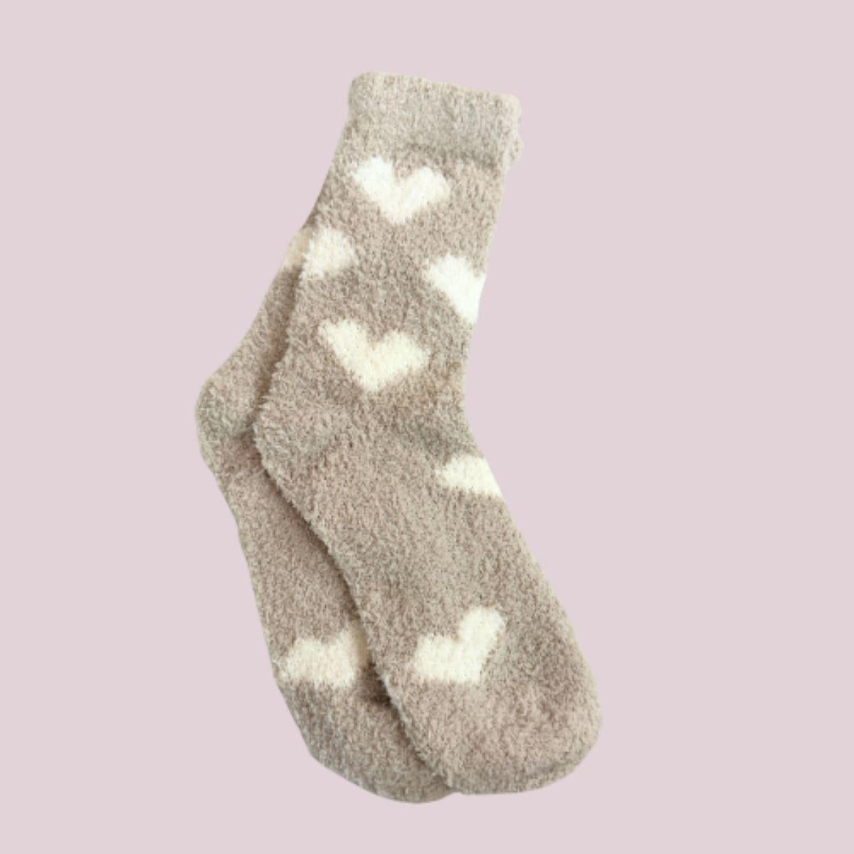 beige cozy sock