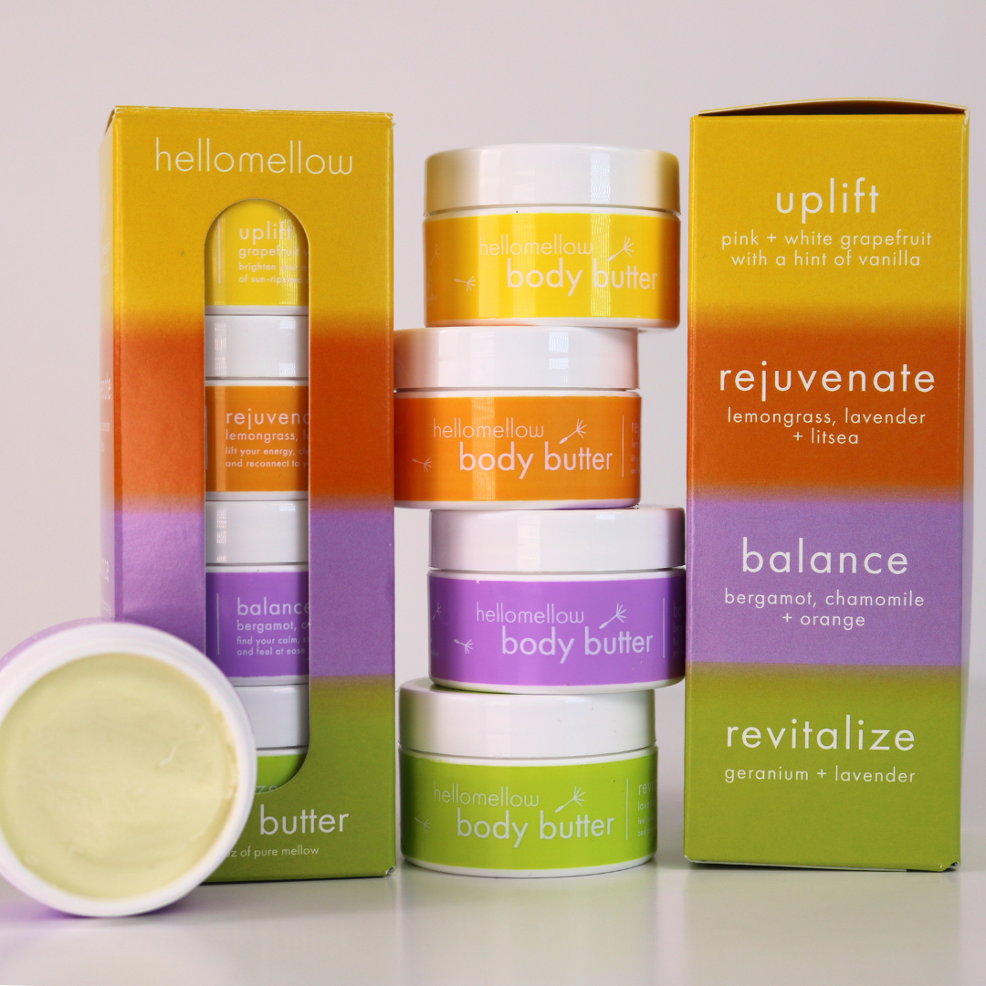 body butter try me sets bright days set: uplift • rejuvenate • balance • revitalize