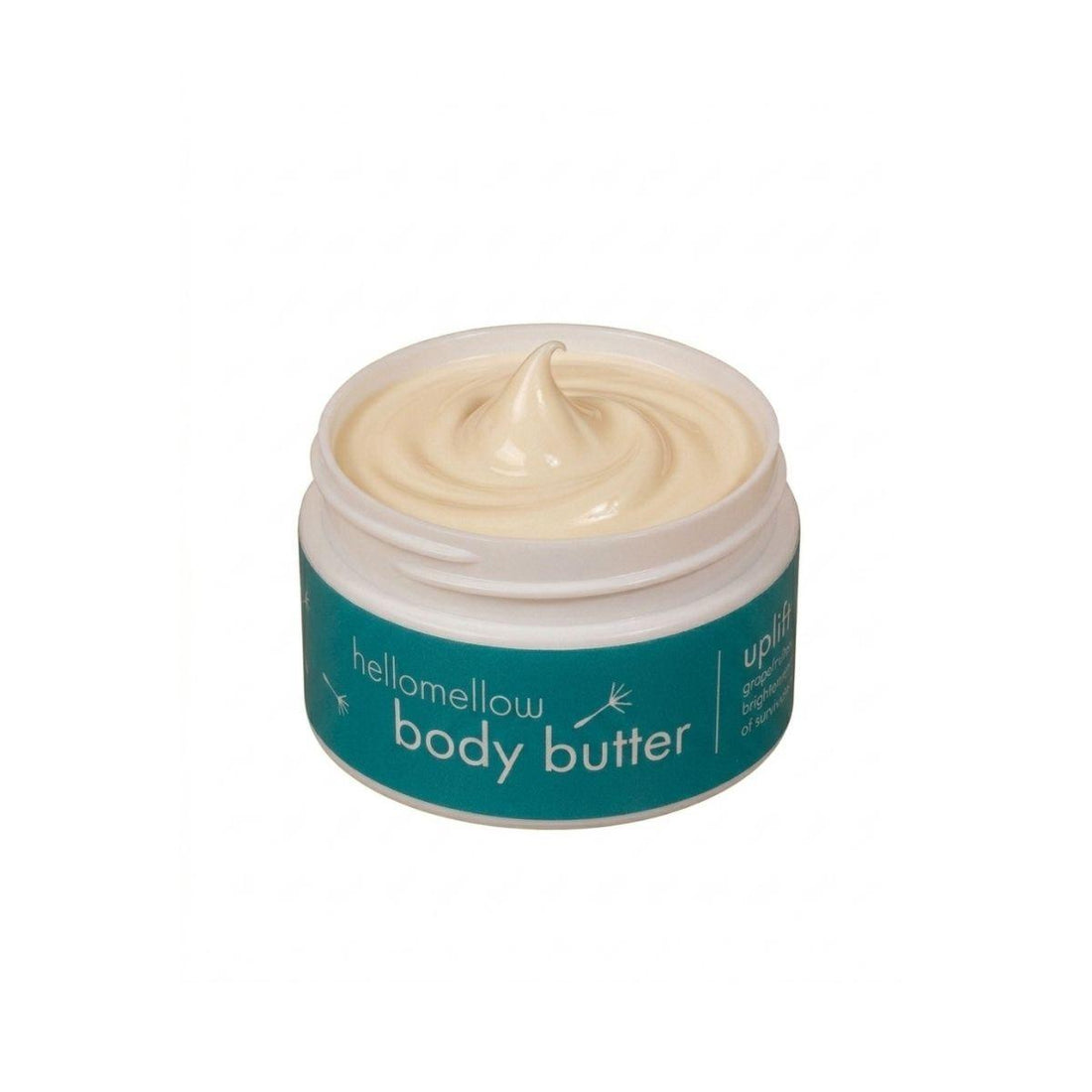 mini avocado and mango body butter in empower aroma with a white background