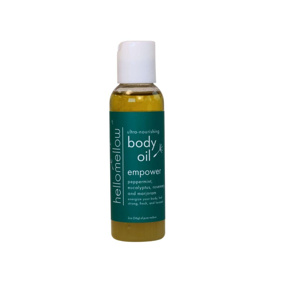mini empower oil with a white background 