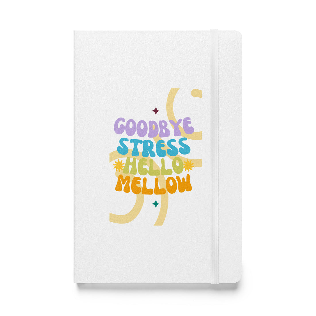 GOODBYE STRESS Retro Hardcover Journal