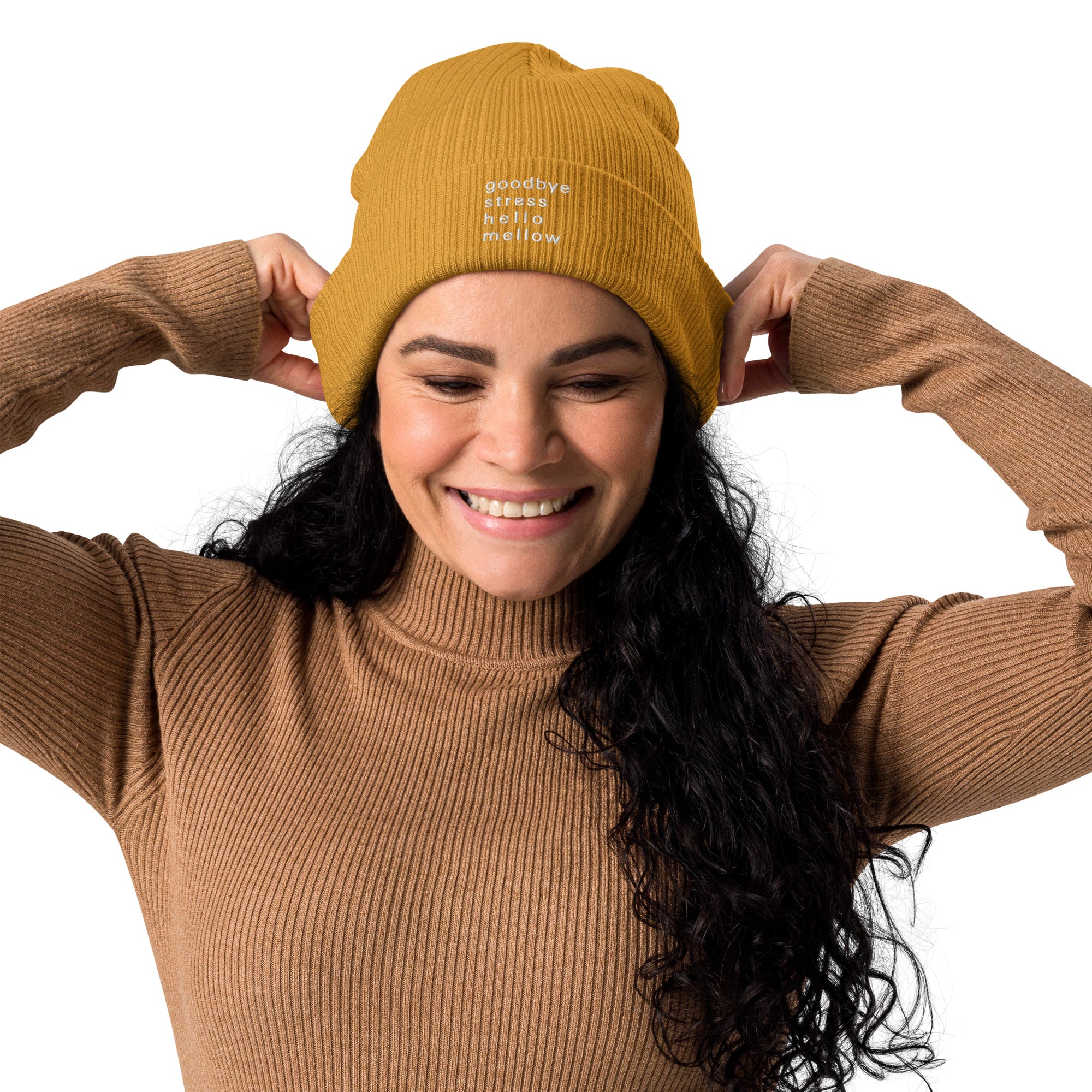 Organic ribbed beanie