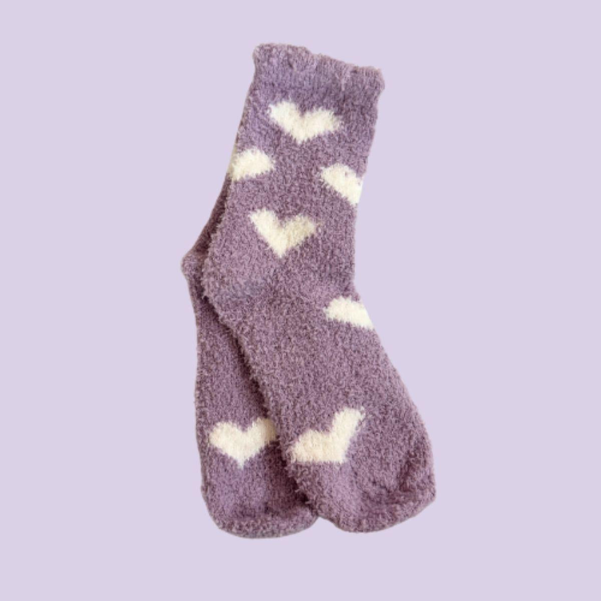 purple cozy sock hellomellow