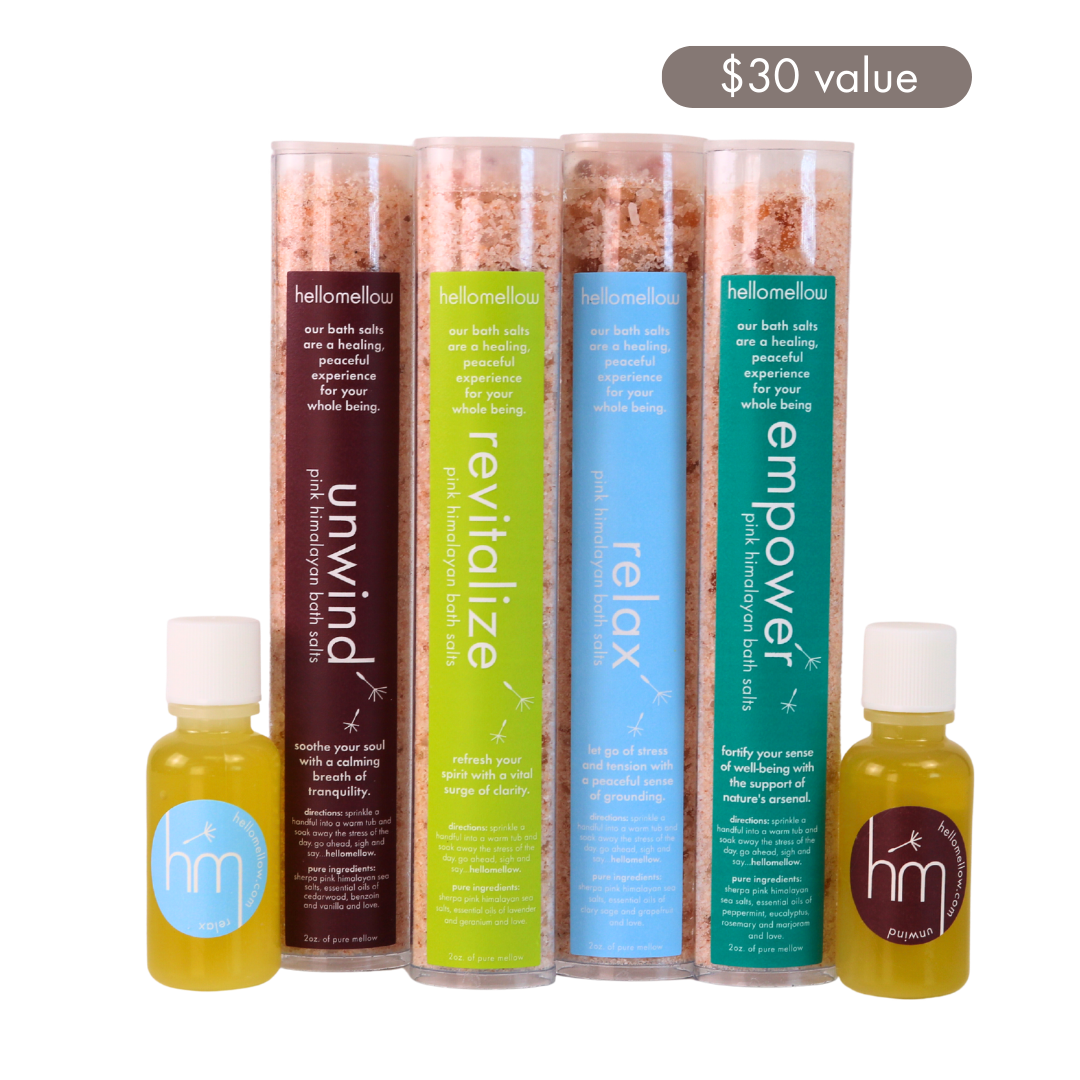 bath salt try me set + free bonus oils