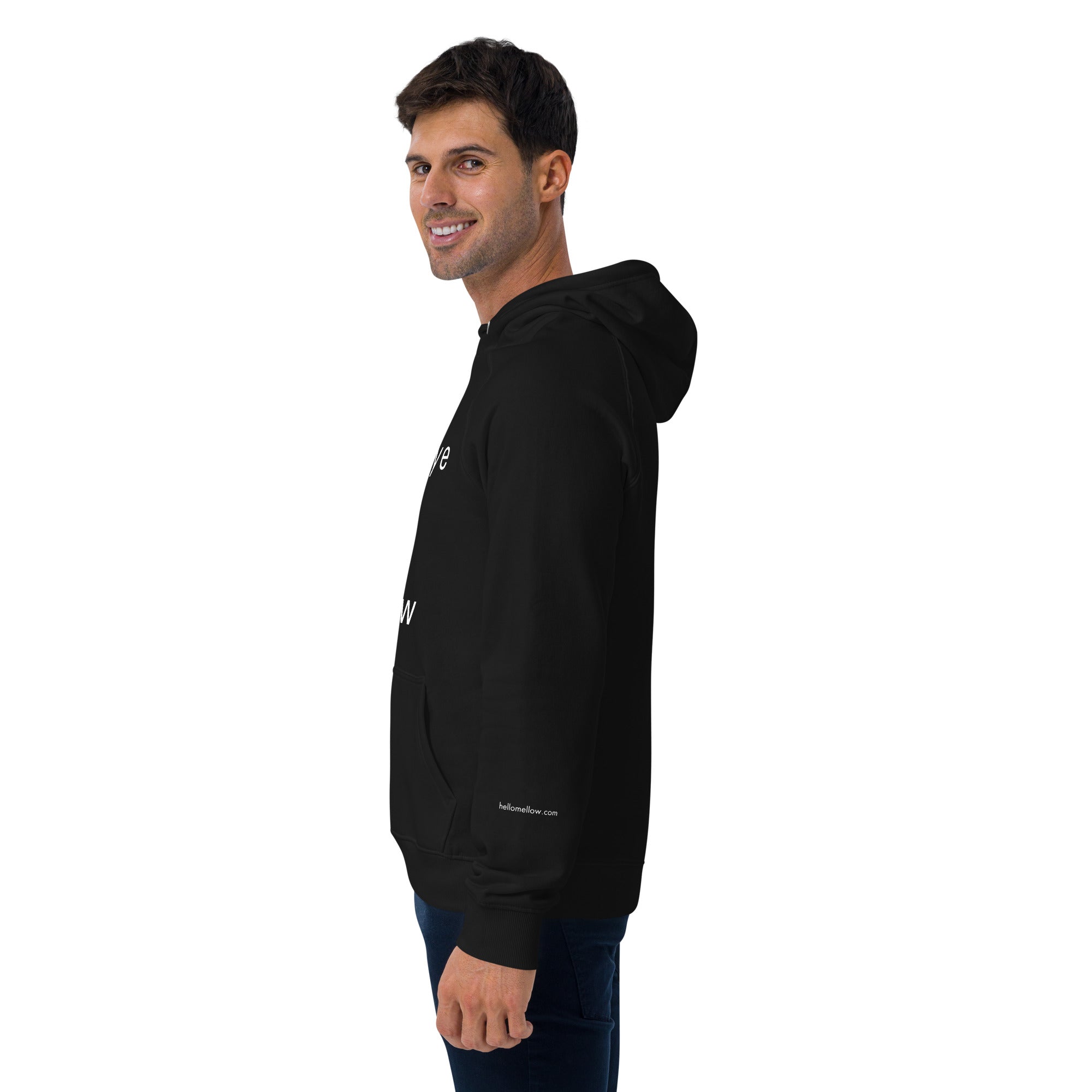 goodbye stress unisex Eco Raglan Hoodie