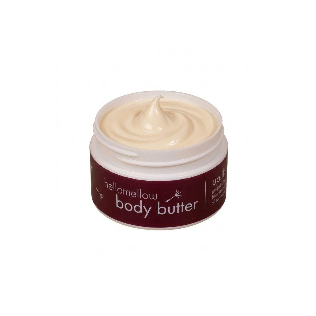 mini avocado and mango body butter in unwind aroma with a white background