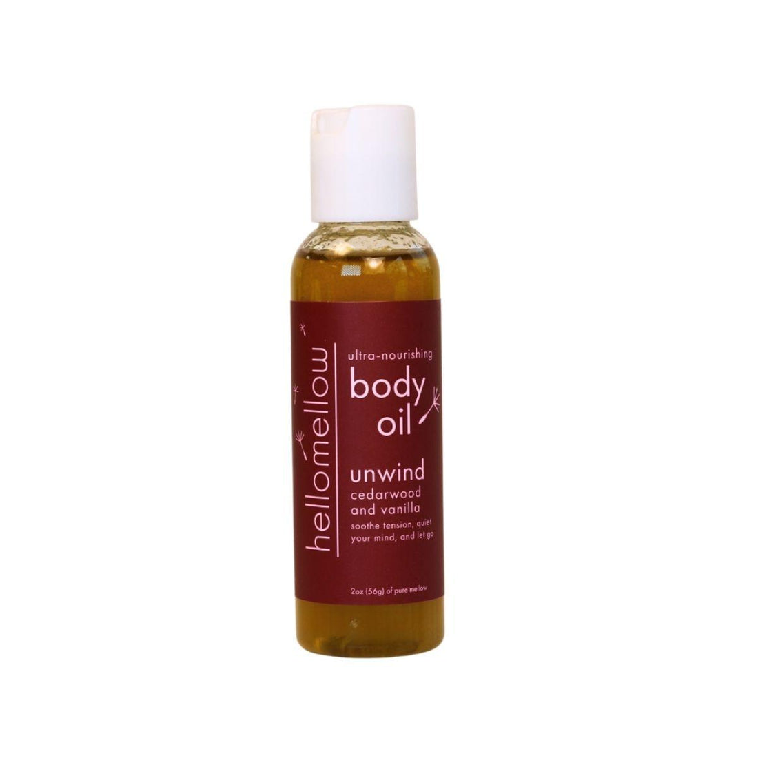 mini unwind oil with a white background 