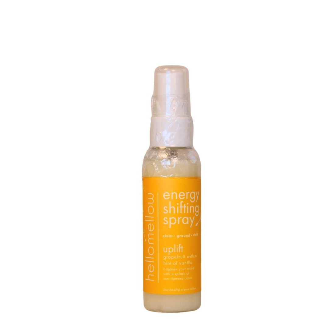 mini energy shifting aromatherapy spray in uplift aroma with a white background