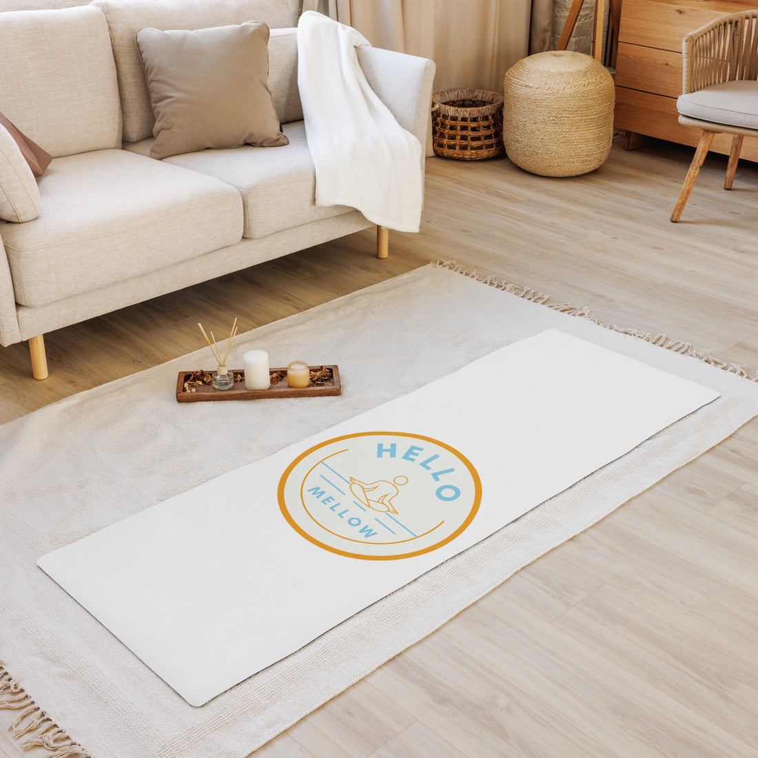 HELLOMELLOW Zen White Yoga Mat
