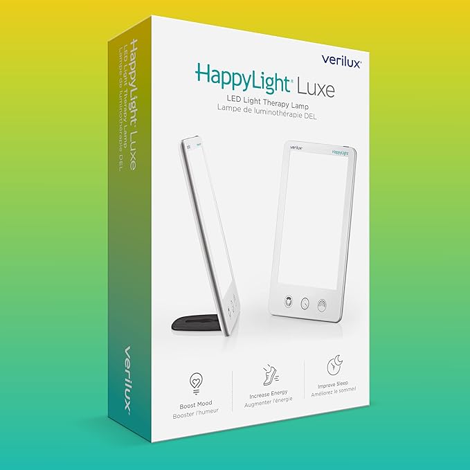 Verilux® HappyLight® Luxe - Light Therapy Lamp, UV-Free - Boost Mood, Sleep, Focus
