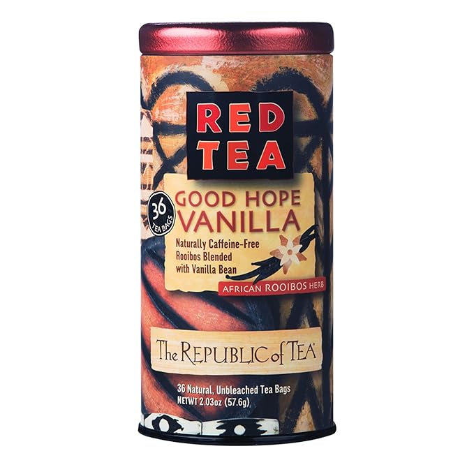 The Republic of Tea - Good Hope Vanilla Herbal Red Tea, Naturally Caffeine-Free African Rooibus - 36 Tea Bags