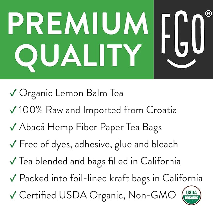 FGO Organic Lemon Balm Tea